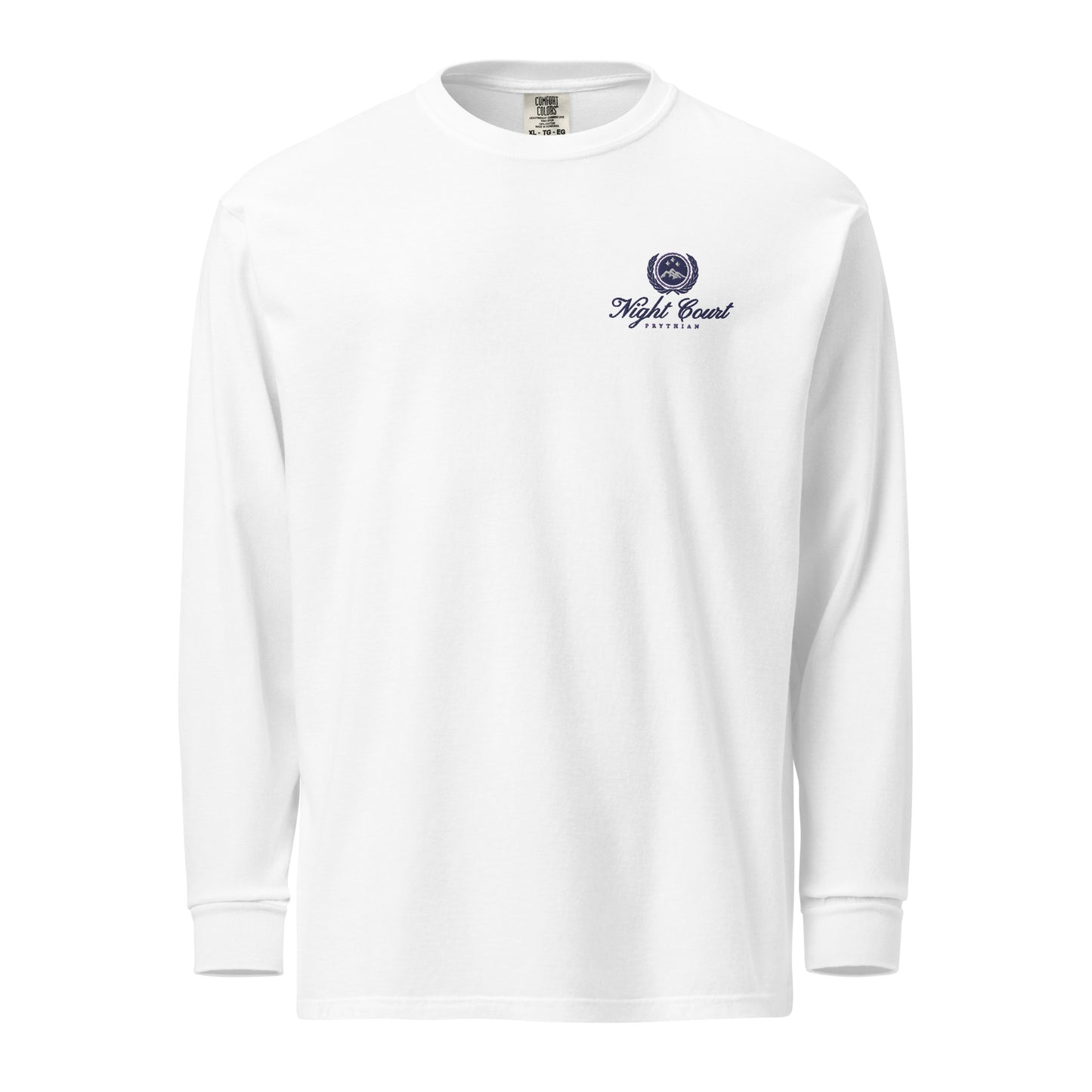 Night Court Embroidered Long Sleeve shirt