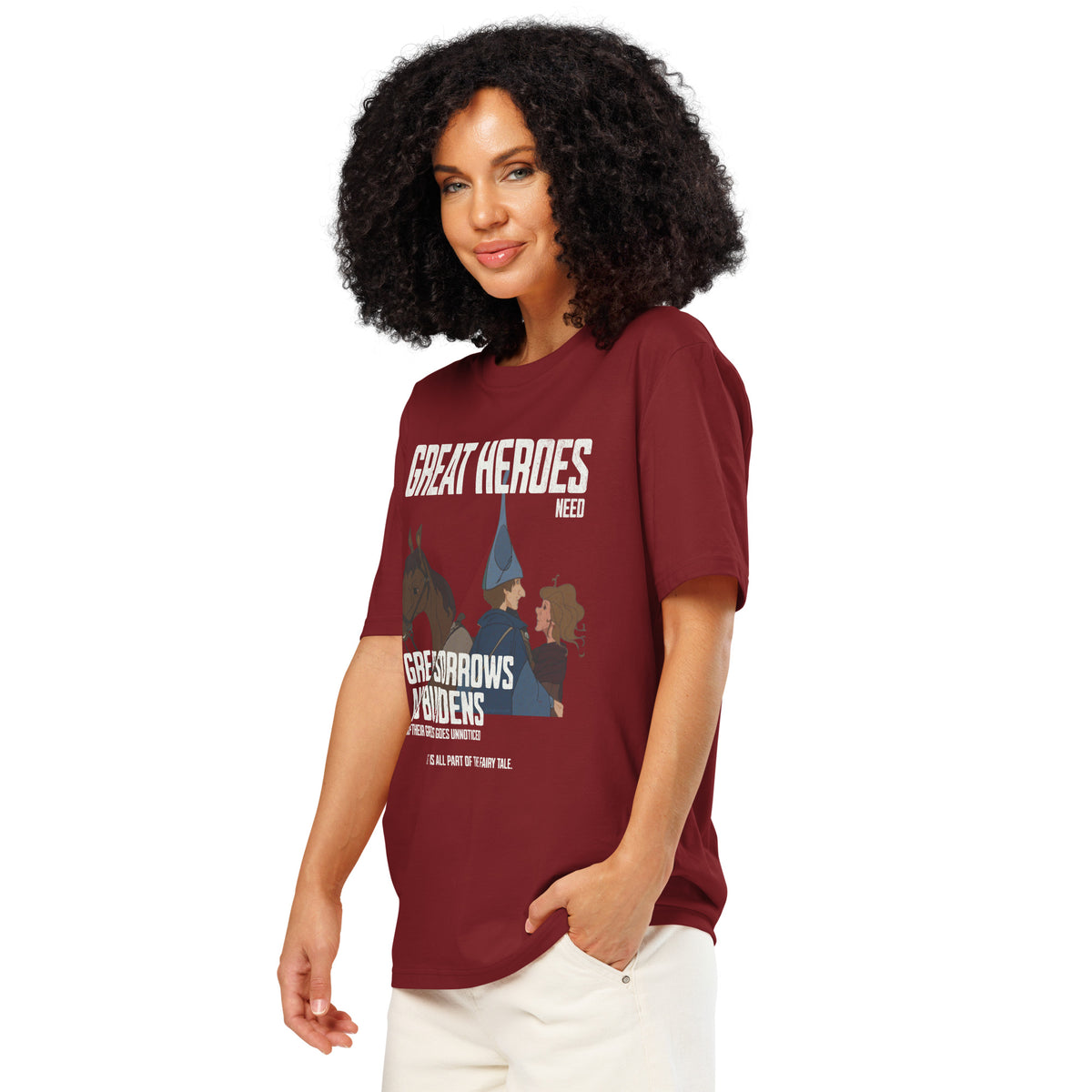 Great Heroes Need Great Sorrows and Burdens Schmendrick & Molly Grue Organic Ribbed Neck T-shirt