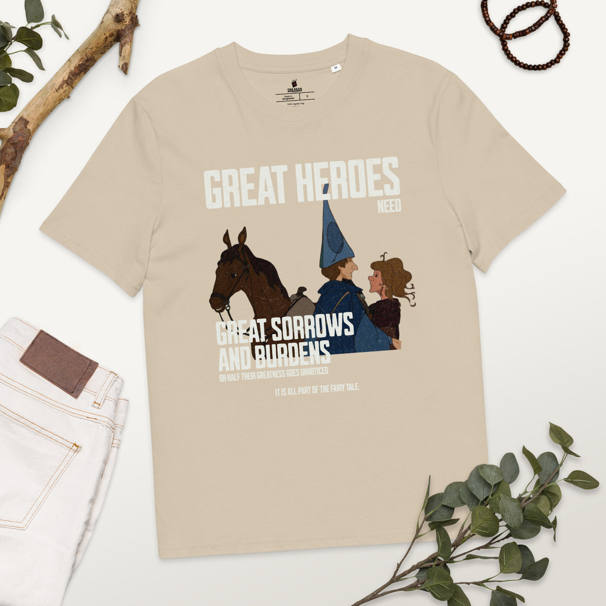 Great Heroes Need Great Sorrows and Burdens Schmendrick & Molly Grue Organic Ribbed Neck T-shirt