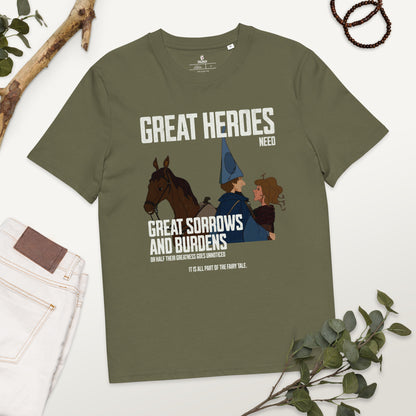 Great Heroes Need Great Sorrows and Burdens Schmendrick & Molly Grue Organic Ribbed Neck T-shirt