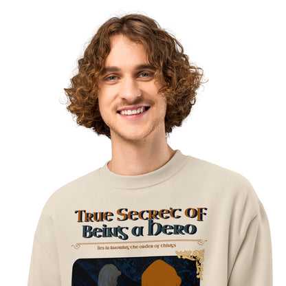 True Secret of Being a Hero Prince Lir & Lady Amalthea Oversized Heavyweight Sweatshirt