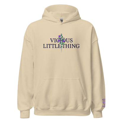 Vicious Little Thing Paedyn Gray Embroidered Hooded Sweatshirt - The Bean Workshop - embroidered, hoodie, kai azer, lauren roberts, paedyn gray, powerless