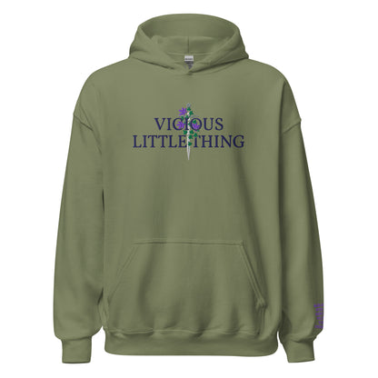 Vicious Little Thing Paedyn Gray Embroidered Hooded Sweatshirt - The Bean Workshop - embroidered, hoodie, kai azer, lauren roberts, paedyn gray, powerless