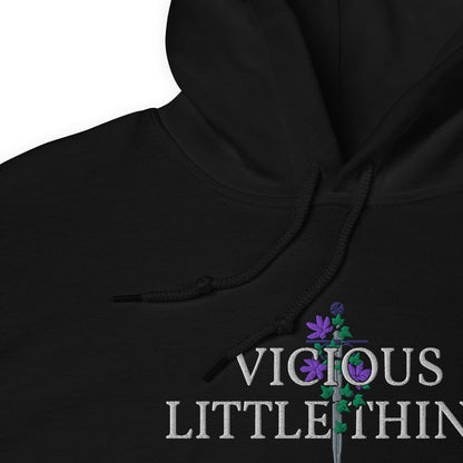 Vicious Little Thing Paedyn Gray Embroidered Hoodie - The Bean Workshop - embroidered, hoodie, kai azer, lauren roberts, paedyn gray, powerless