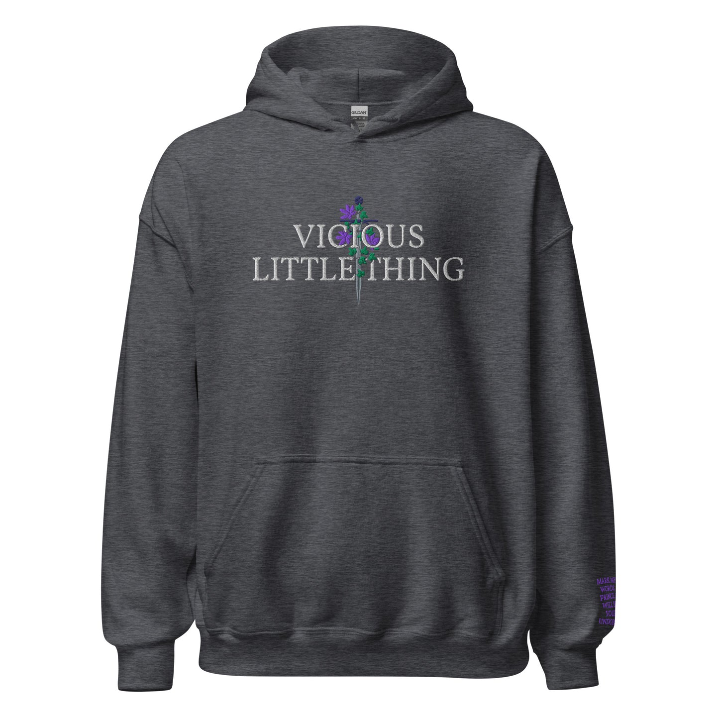 Vicious Little Thing Paedyn Gray Embroidered Hoodie - The Bean Workshop - embroidered, hoodie, kai azer, lauren roberts, paedyn gray, powerless