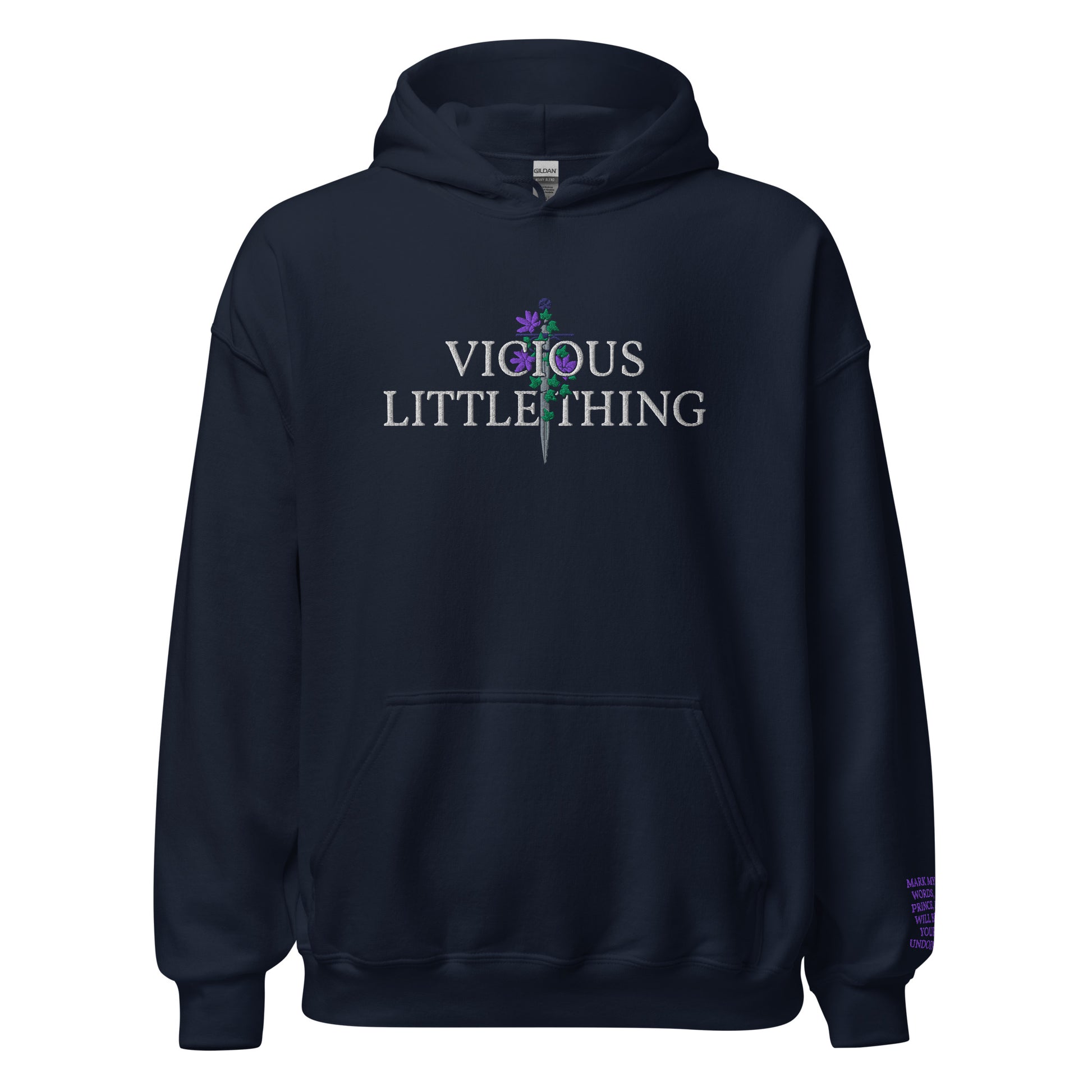 Vicious Little Thing Paedyn Gray Embroidered Hoodie - The Bean Workshop - embroidered, hoodie, kai azer, lauren roberts, paedyn gray, powerless