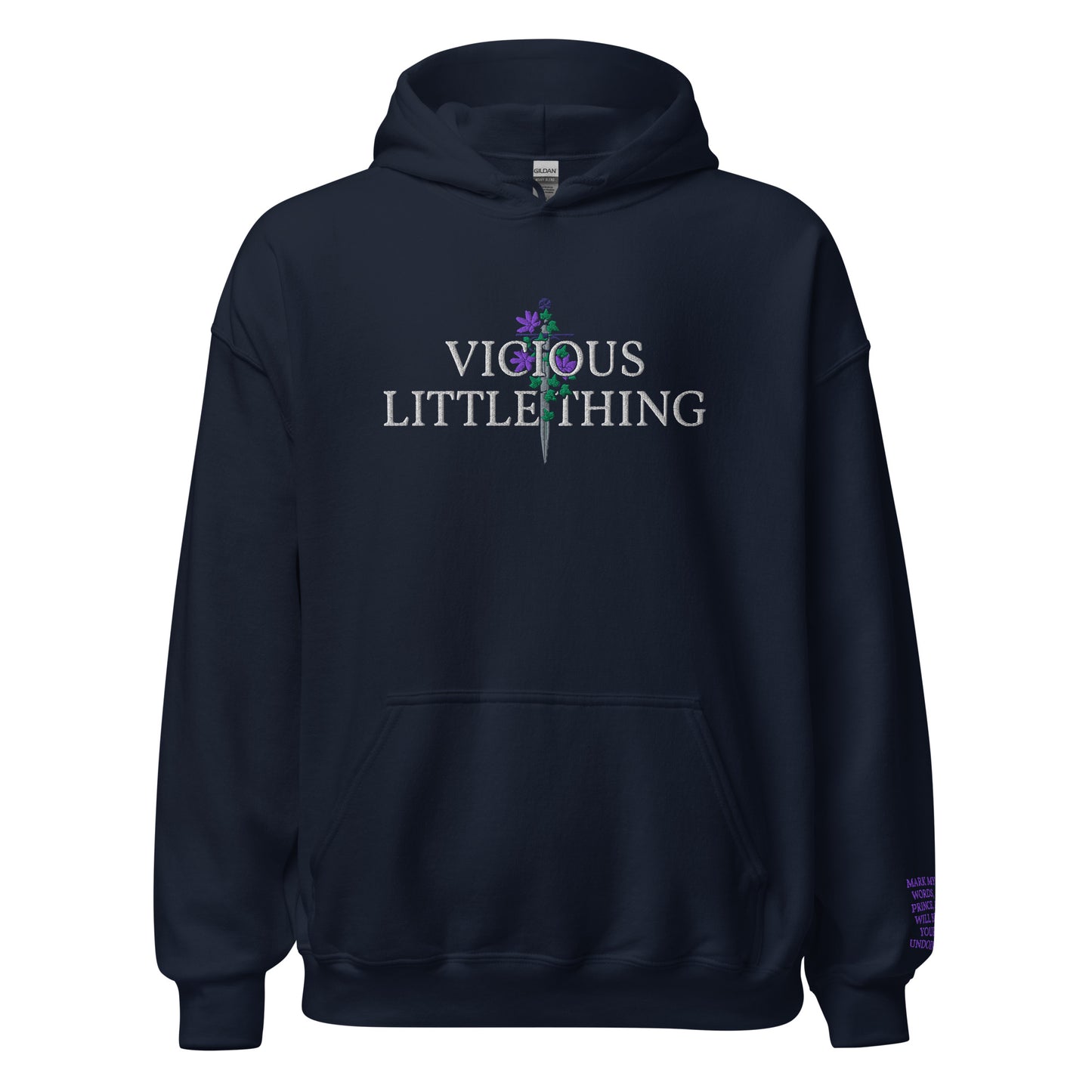 Vicious Little Thing Paedyn Gray Embroidered Hoodie - The Bean Workshop - embroidered, hoodie, kai azer, lauren roberts, paedyn gray, powerless