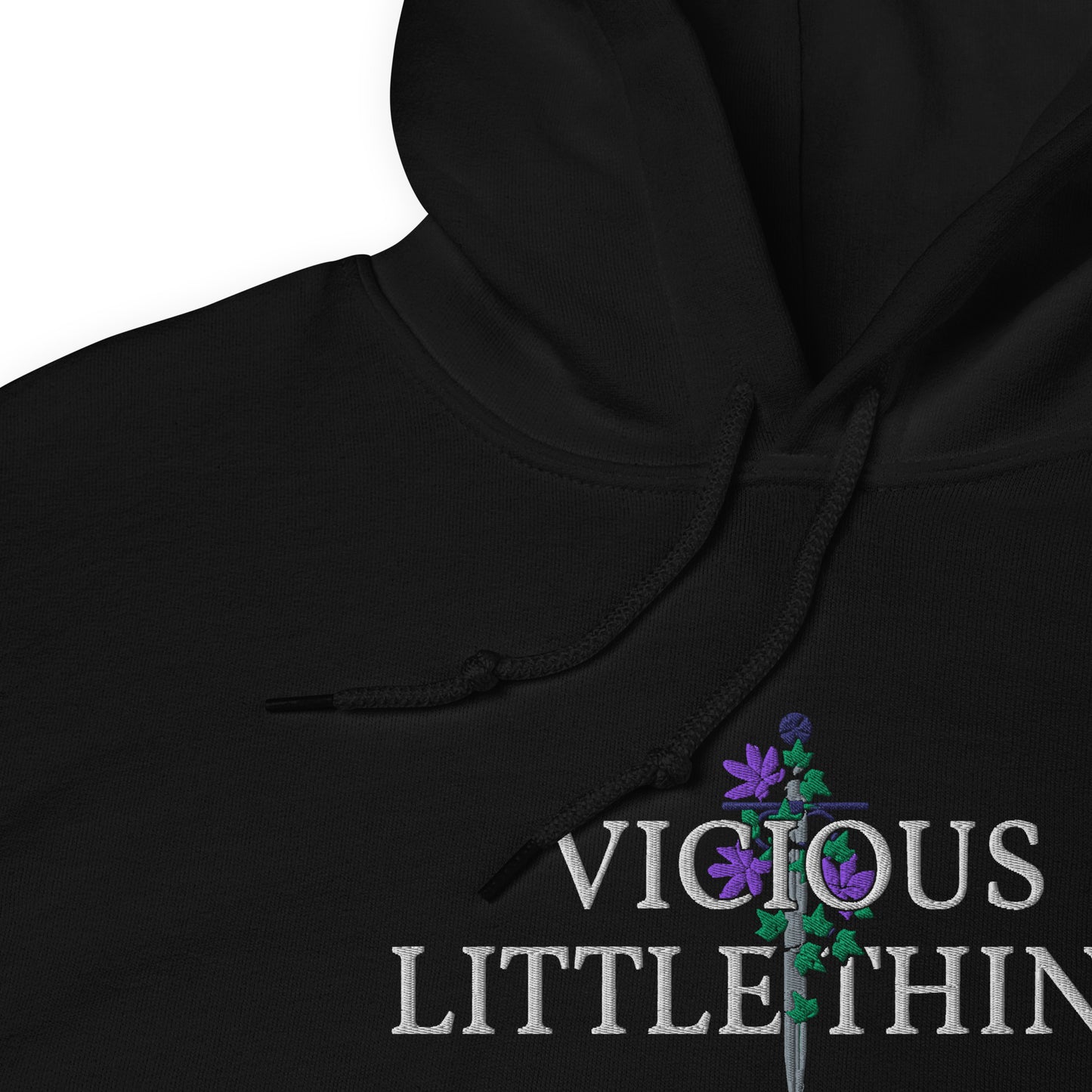 Vicious Little Thing Paedyn Gray Embroidered Hoodie - The Bean Workshop - embroidered, hoodie, kai azer, lauren roberts, paedyn gray, powerless