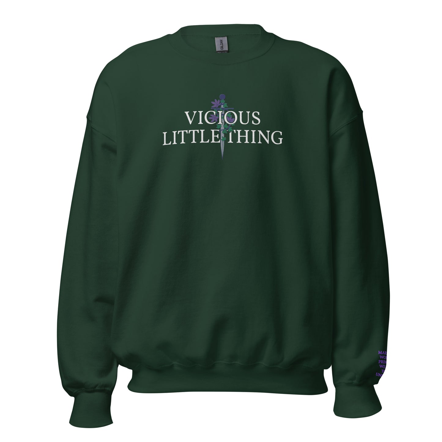 Vicious Little Thing Paedyn Gray Embroidered Sweater - The Bean Workshop - embroidered, kai azer, lauren roberts, paedyn gray, powerless, pullover, sweater, sweatshirt