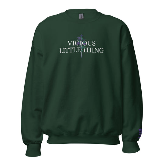Vicious Little Thing Paedyn Gray Embroidered Sweater - The Bean Workshop - embroidered, kai azer, lauren roberts, paedyn gray, powerless, pullover, sweater, sweatshirt