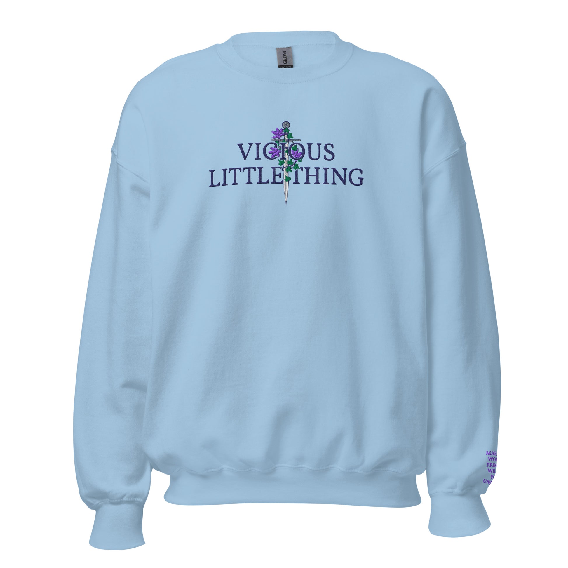Vicious Little Thing Paedyn Gray Embroidered Sweatshirt - The Bean Workshop - embroidered, kai azer, lauren roberts, paedyn gray, powerless, pullover, sweater, sweatshirt