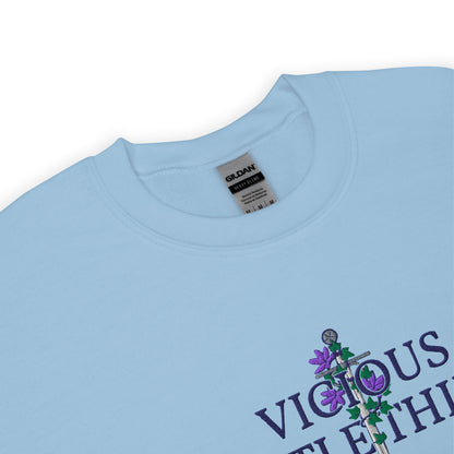 Vicious Little Thing Paedyn Gray Embroidered Sweatshirt - The Bean Workshop - embroidered, kai azer, lauren roberts, paedyn gray, powerless, pullover, sweater, sweatshirt