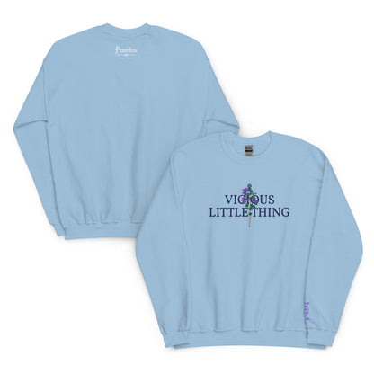 Vicious Little Thing Paedyn Gray Embroidered Sweatshirt - The Bean Workshop - embroidered, kai azer, lauren roberts, paedyn gray, powerless, pullover, sweater, sweatshirt