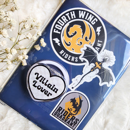 Villain Lover Glitter Magnetic Kindle Grip or Phone Holder - The Bean Workshop - Bookish Accessories, kindle grip, reading accessories