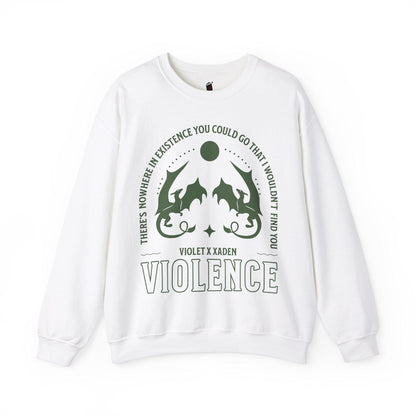 Violence Sweatshirt - The Bean Workshop - fourth wing, rebecca yarros, Sweatshirts, violet sorrengail, xaden riorson