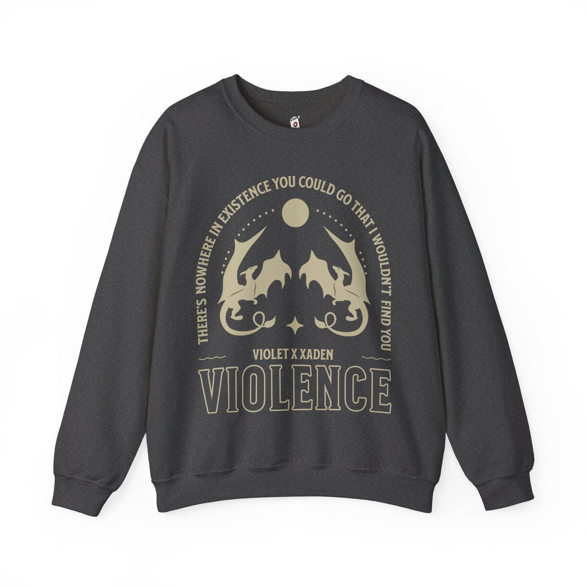 Violence Violet and Xaden Sweatshirt - The Bean Workshop - fourth wing, rebecca yarros, Sweatshirts, violet sorrengail, xaden riorson