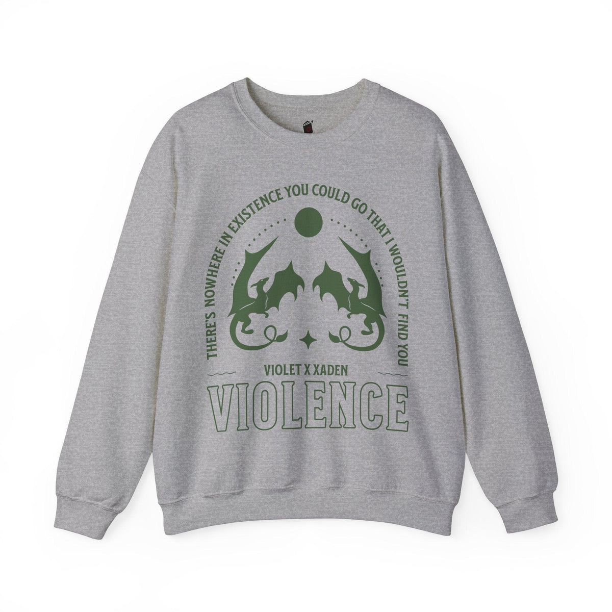 Violence Violet and Xaden Sweatshirt - The Bean Workshop - fourth wing, rebecca yarros, Sweatshirts, violet sorrengail, xaden riorson