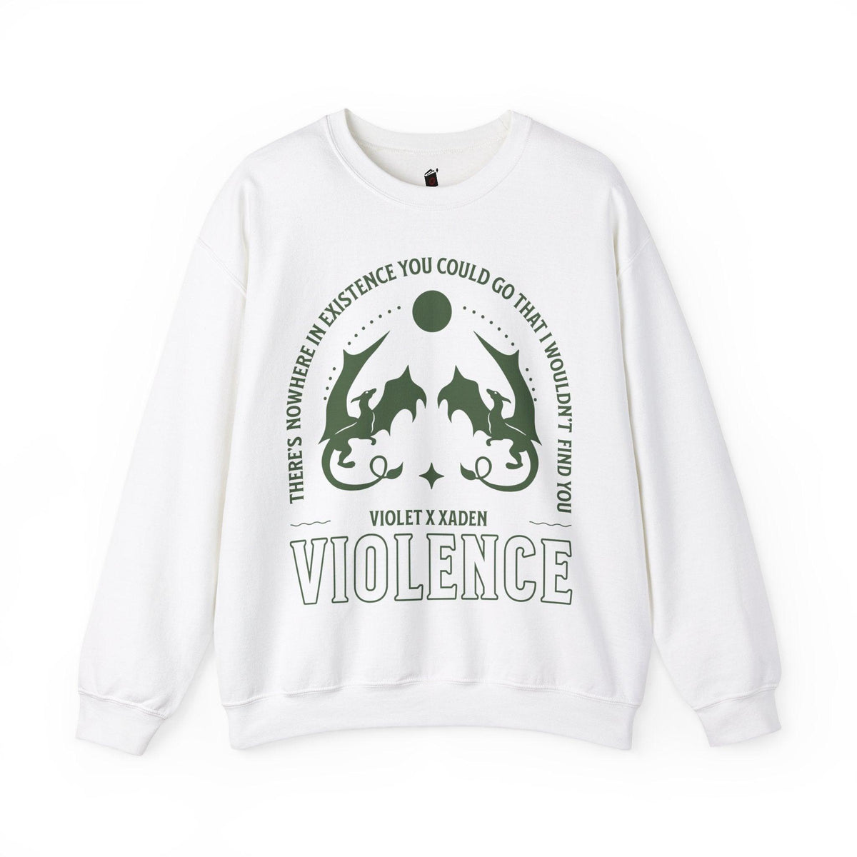 Violence Violet and Xaden Sweatshirt - The Bean Workshop - fourth wing, rebecca yarros, Sweatshirts, violet sorrengail, xaden riorson