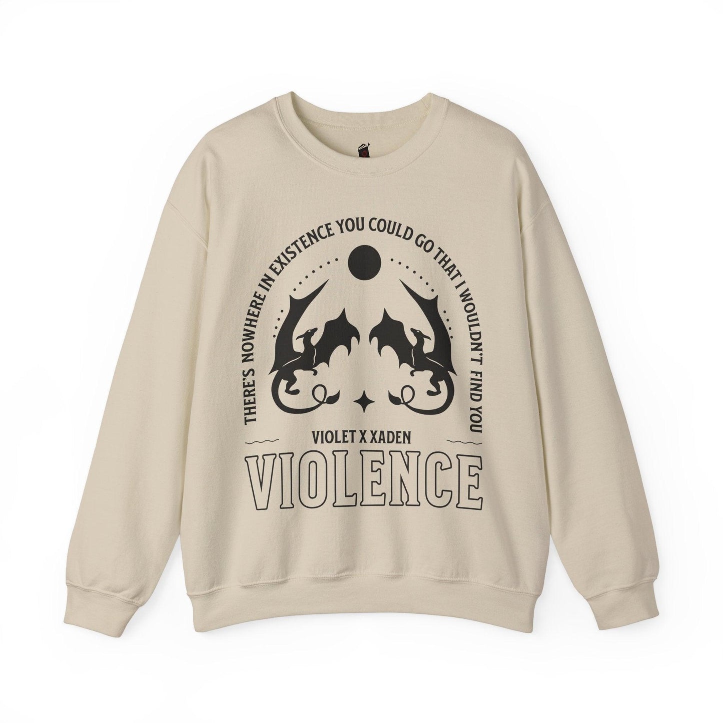 Violence Violet and Xaden Sweatshirt - The Bean Workshop - fourth wing, rebecca yarros, Sweatshirts, violet sorrengail, xaden riorson
