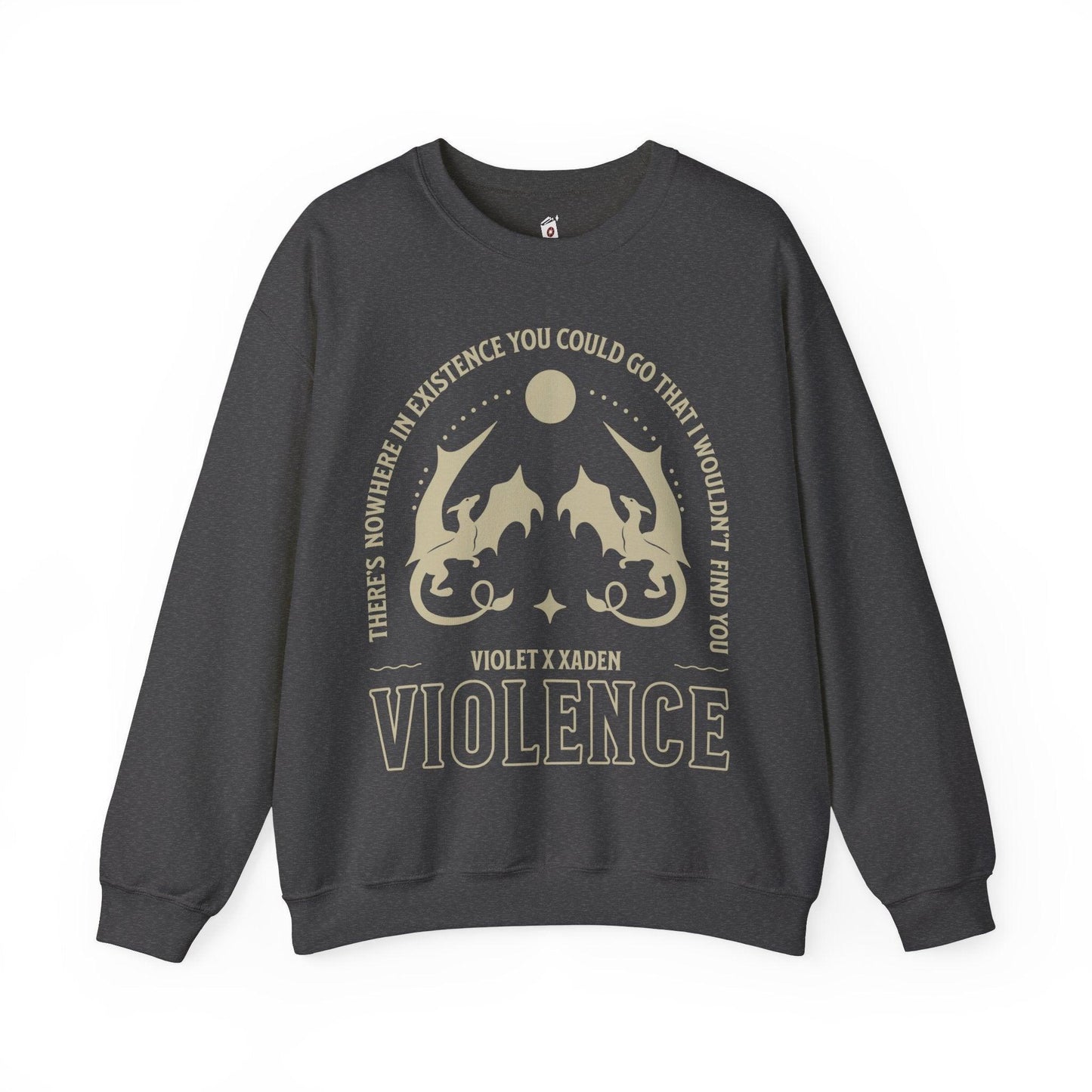 Violence Violet and Xaden Sweatshirt - The Bean Workshop - fourth wing, rebecca yarros, Sweatshirts, violet sorrengail, xaden riorson