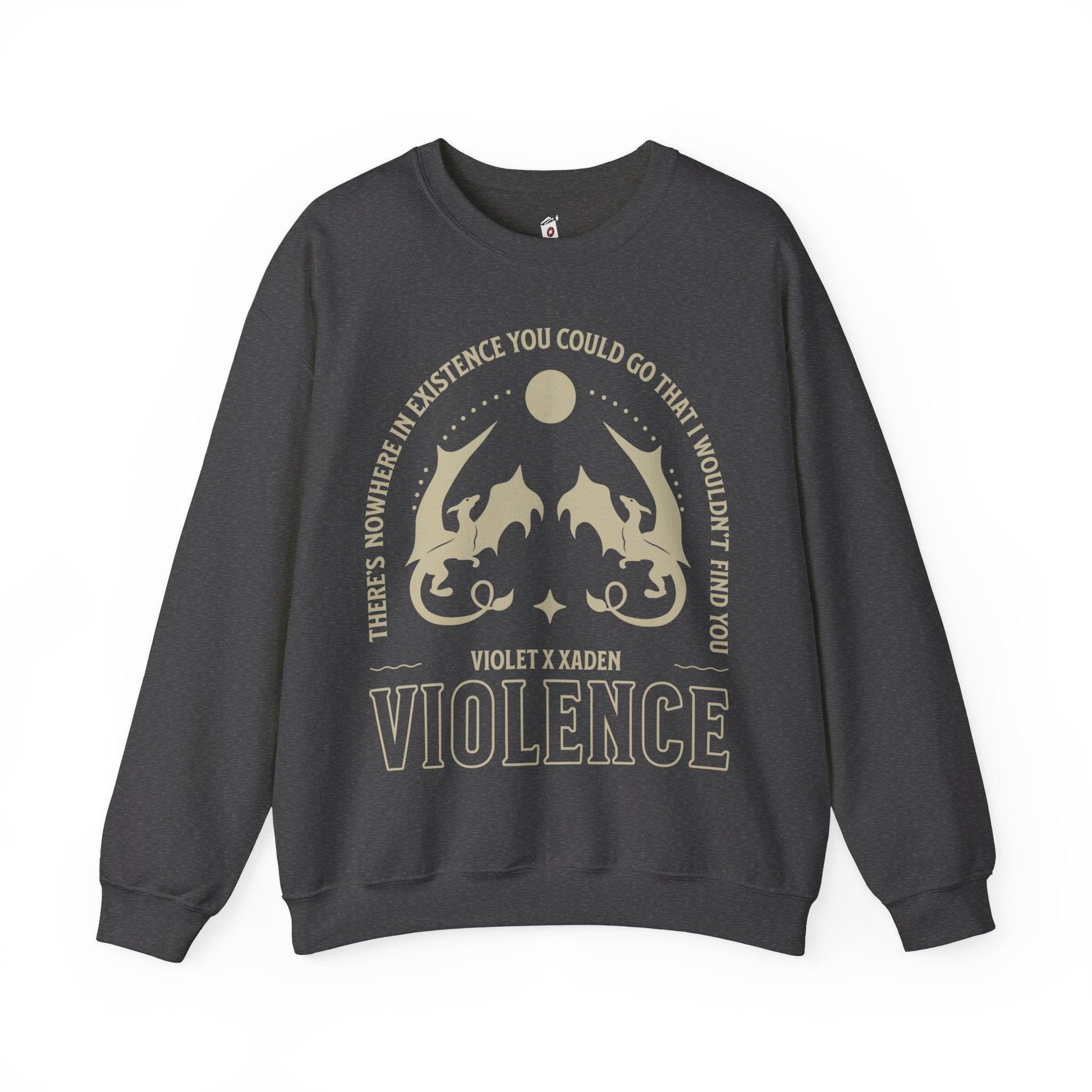 Violence Violet and Xaden Sweatshirt - The Bean Workshop - fourth wing, rebecca yarros, Sweatshirts, violet sorrengail, xaden riorson