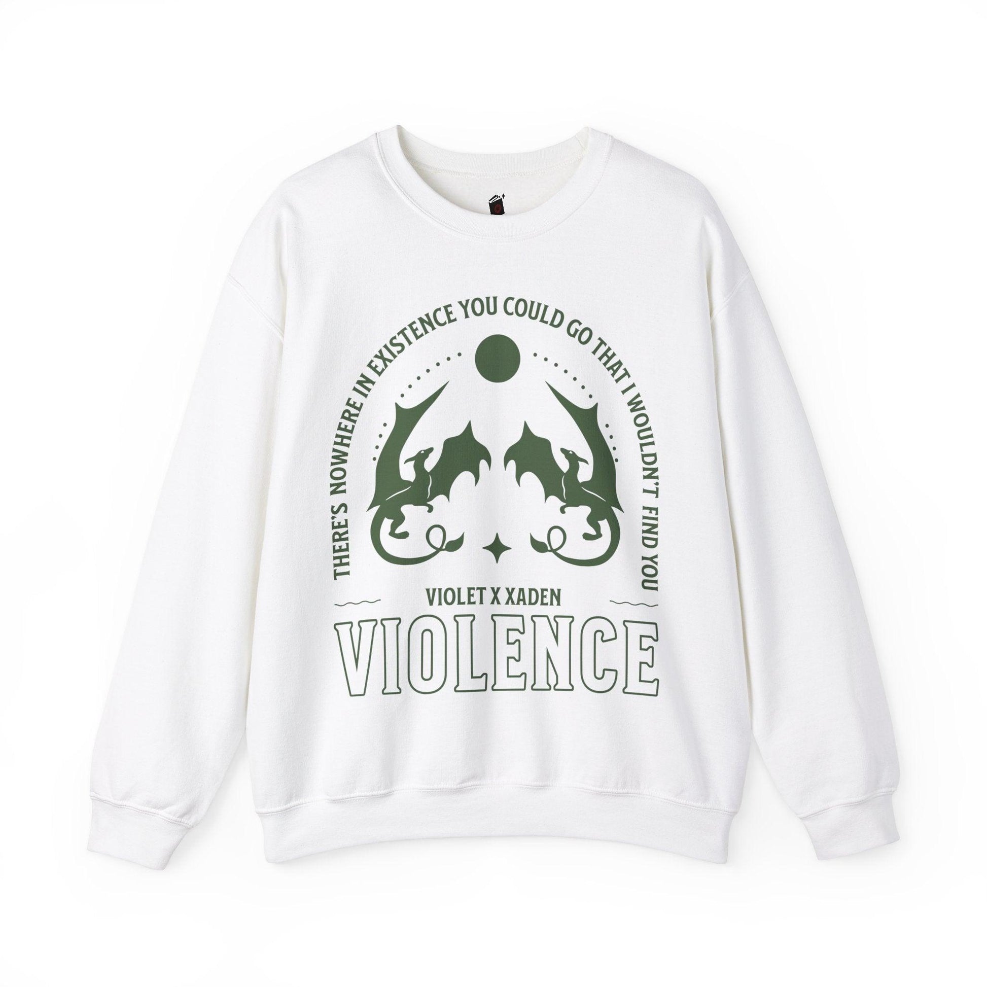 Violence Violet and Xaden Sweatshirt - The Bean Workshop - fourth wing, rebecca yarros, Sweatshirts, violet sorrengail, xaden riorson