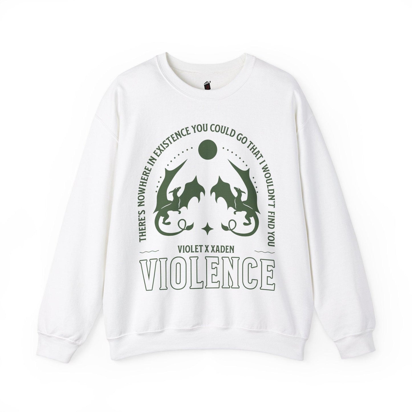 Violence Violet and Xaden Sweatshirt - The Bean Workshop - fourth wing, rebecca yarros, Sweatshirts, violet sorrengail, xaden riorson