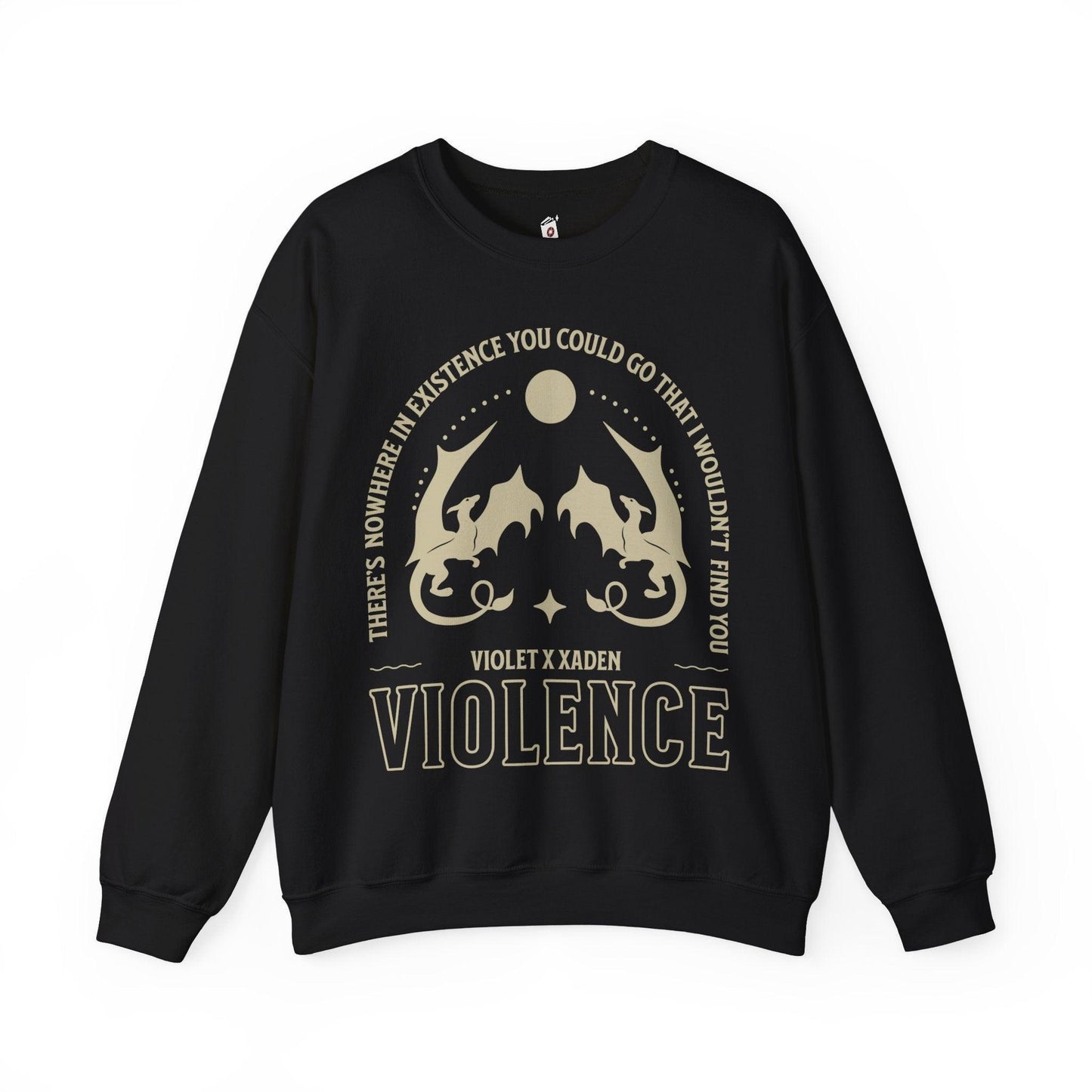 Violence Violet and Xaden Sweatshirt - The Bean Workshop - fourth wing, rebecca yarros, Sweatshirts, violet sorrengail, xaden riorson