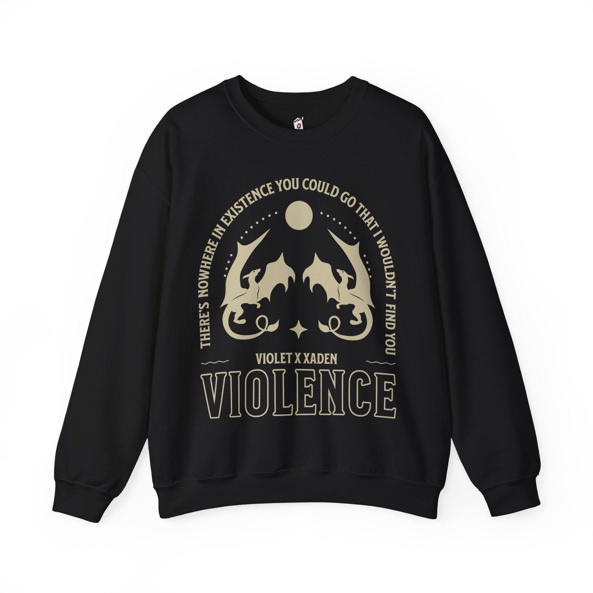 Violence Violet and Xaden Sweatshirt - The Bean Workshop - fourth wing, rebecca yarros, Sweatshirts, violet sorrengail, xaden riorson