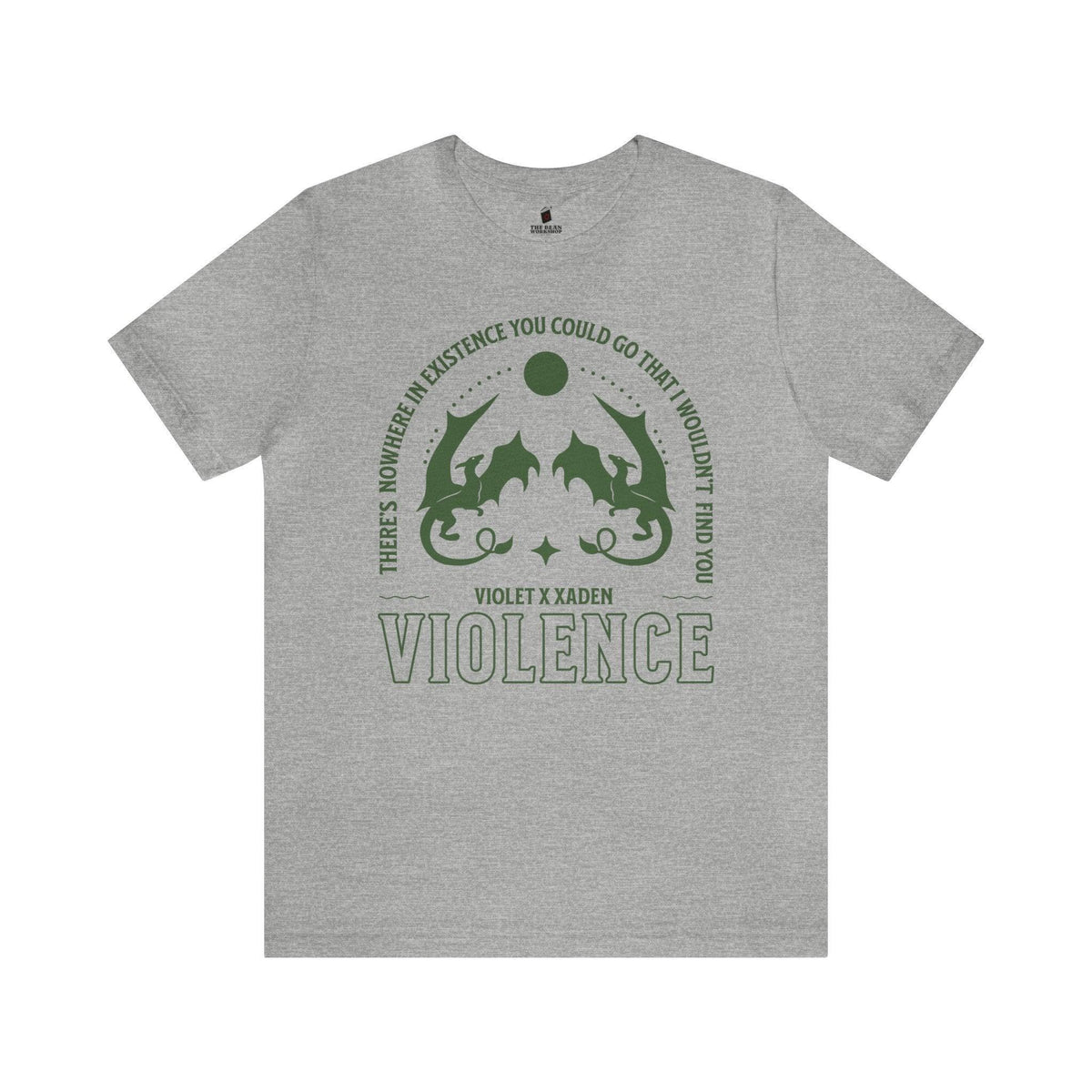 Violence Violet and Xaden T-shirt - The Bean Workshop - fourth wing, rebecca yarros, T-shirts, violet sorrengail, xaden riorson