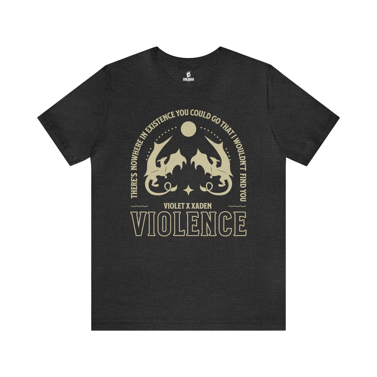 Violence Violet and Xaden T-shirt - The Bean Workshop - fourth wing, rebecca yarros, T-shirts, violet sorrengail, xaden riorson