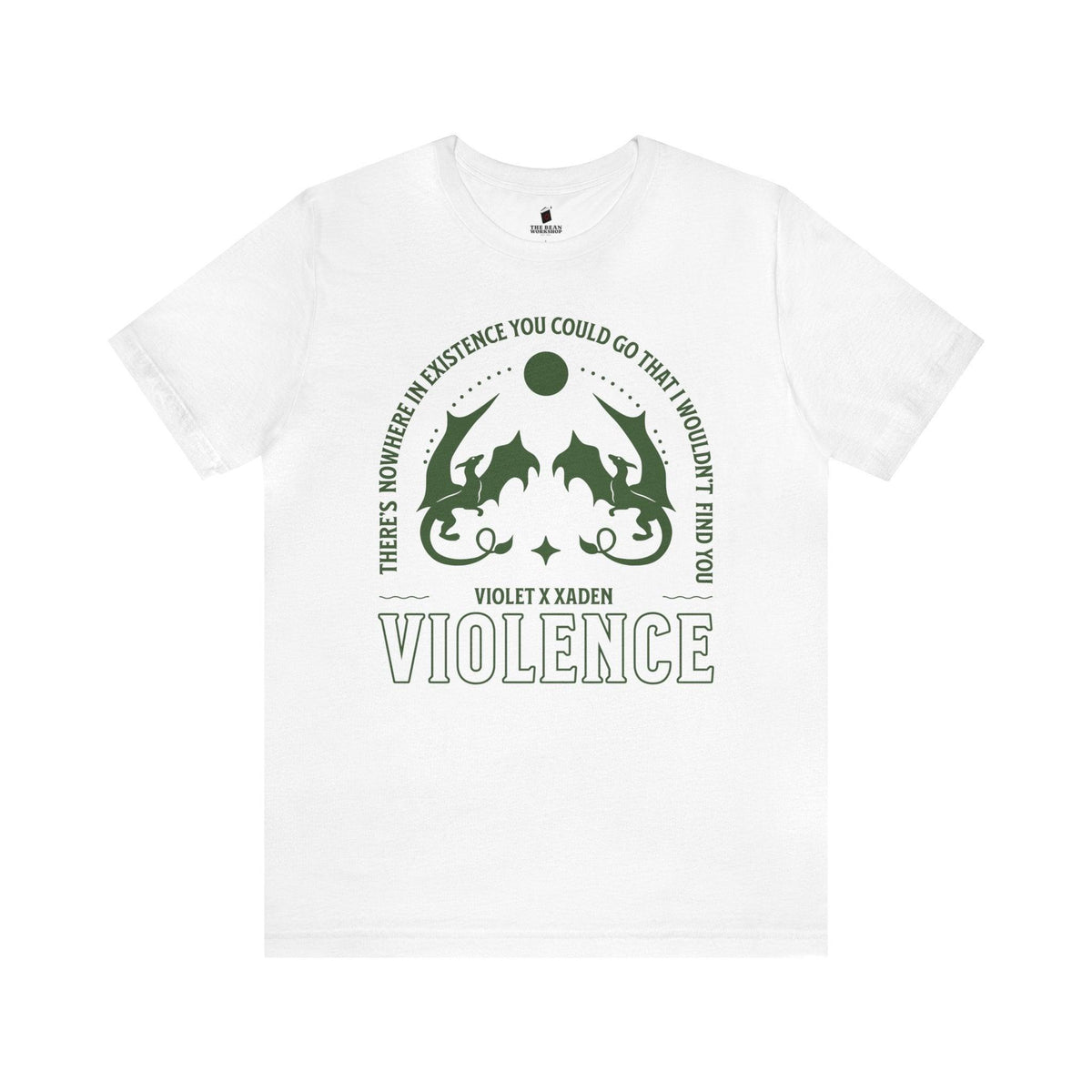 Violence Violet and Xaden T-shirt - The Bean Workshop - fourth wing, rebecca yarros, T-shirts, violet sorrengail, xaden riorson