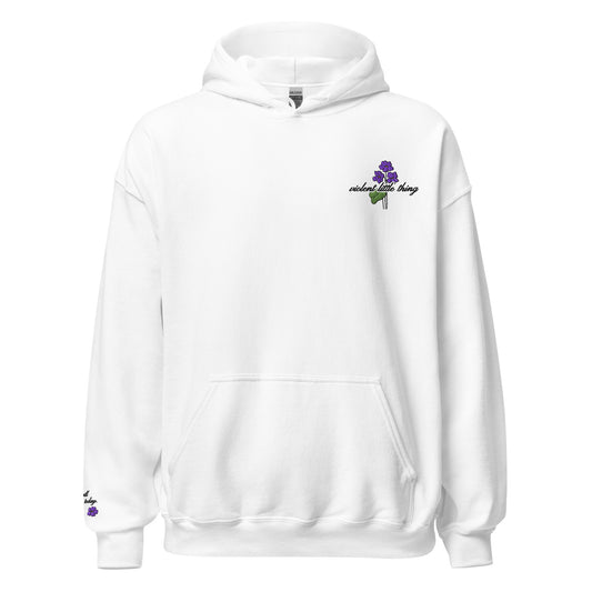 Violent Little Thing Embroidered Hoodie - The Bean Workshop - embroidered, fourth wing, hoodie, rebecca yarros, violet sorrengail