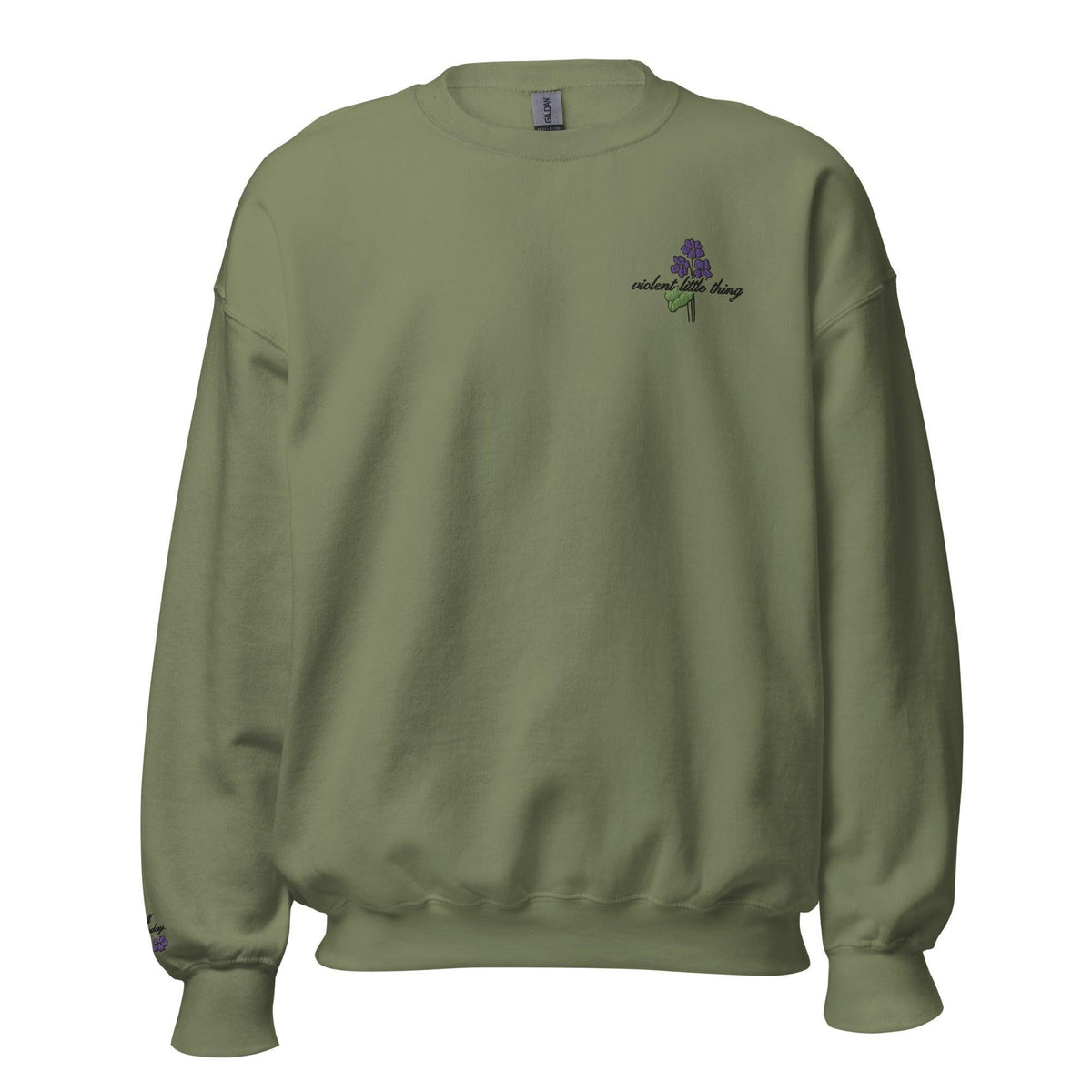 Violent Little Thing Embroidered Sweater - The Bean Workshop - embroidered, fourth wing, rebecca yarros, sweatshirt, violet sorrengail