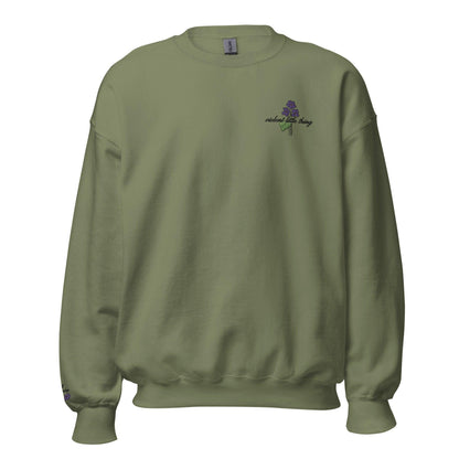 Violent Little Thing Embroidered Sweater - The Bean Workshop - embroidered, fourth wing, rebecca yarros, sweatshirt, violet sorrengail