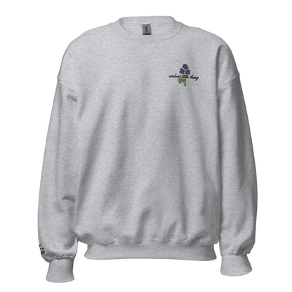 Violent Little Thing Embroidered Sweater - The Bean Workshop - embroidered, fourth wing, rebecca yarros, sweatshirt, violet sorrengail