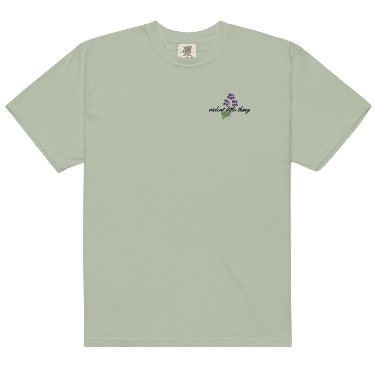 Violent Little Thing Embroidered T-shirt - The Bean Workshop - box tee, embroidered, fourth wing, rebecca yarros, violet sorrengail
