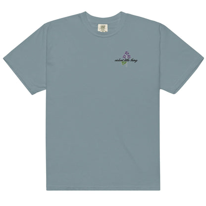 Violent Little Thing Embroidered T-shirt - The Bean Workshop - box tee, embroidered, fourth wing, rebecca yarros, violet sorrengail