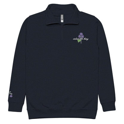 Violent Little Thing Embroidered Zip Up Pullover - The Bean Workshop - embroidered, fourth wing, rebecca yarros, sweatshirt, violet sorrengail, zip-up