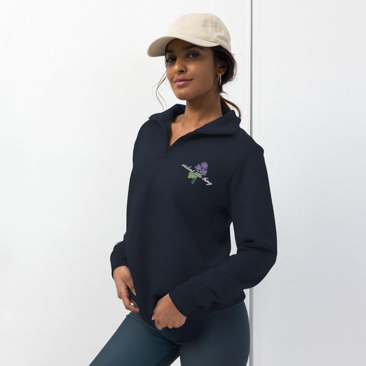 Violent Little Thing Embroidered Zip Up Pullover - The Bean Workshop - embroidered, fourth wing, rebecca yarros, sweatshirt, violet sorrengail, zip-up
