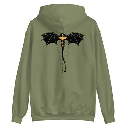 Violet Sorrengail Dragon Relic Hoodie - The Bean Workshop - fourth wing, hoodie, rebecca yarros, violet sorrengail