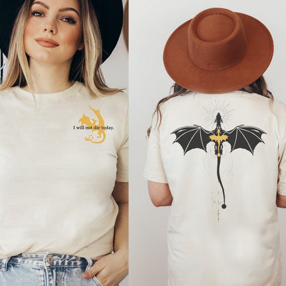 Violet Sorrengail Dragon Relic T-shirt - The Bean Workshop - fourth wing, rebecca yarros, t-shirt, violet sorrengail