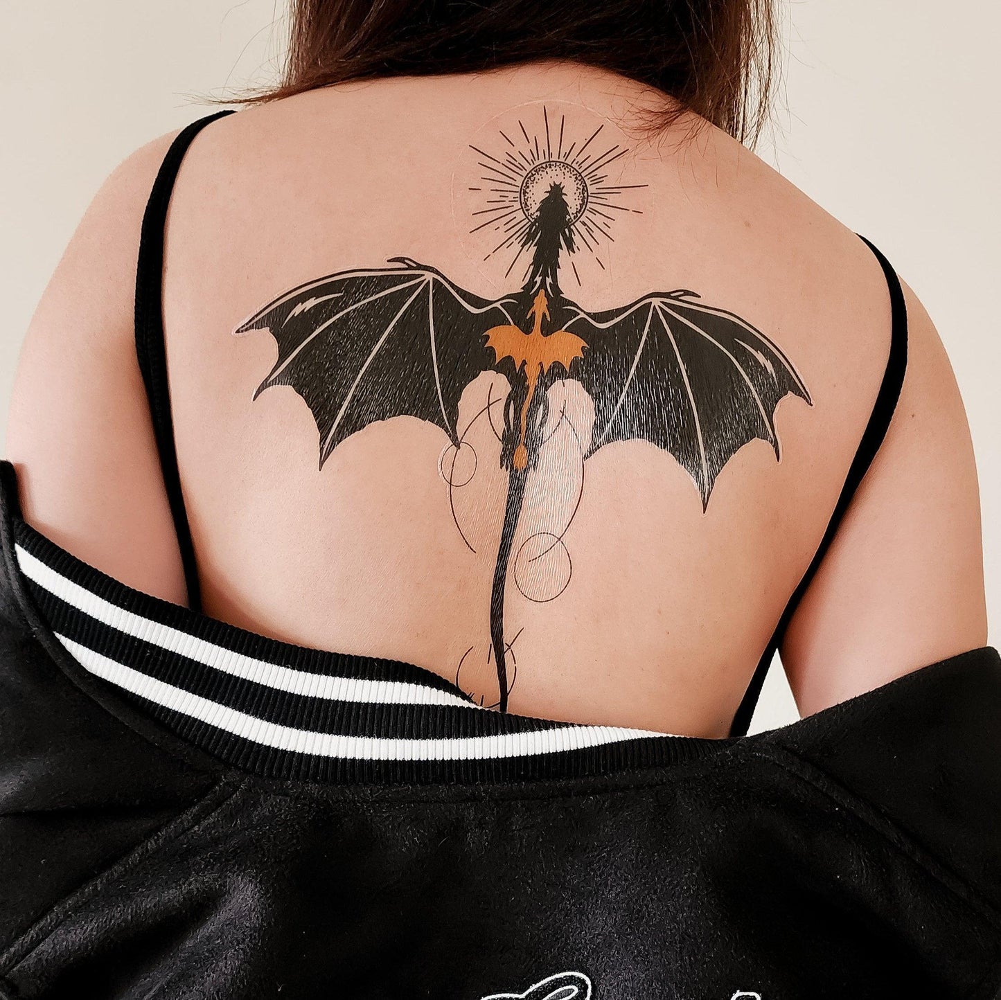 Violet Sorrengail Dragon Relic Temporary Tattoo - The Bean Workshop - fourth wing, rebecca yarros, temporary tattoo, violet sorrengail