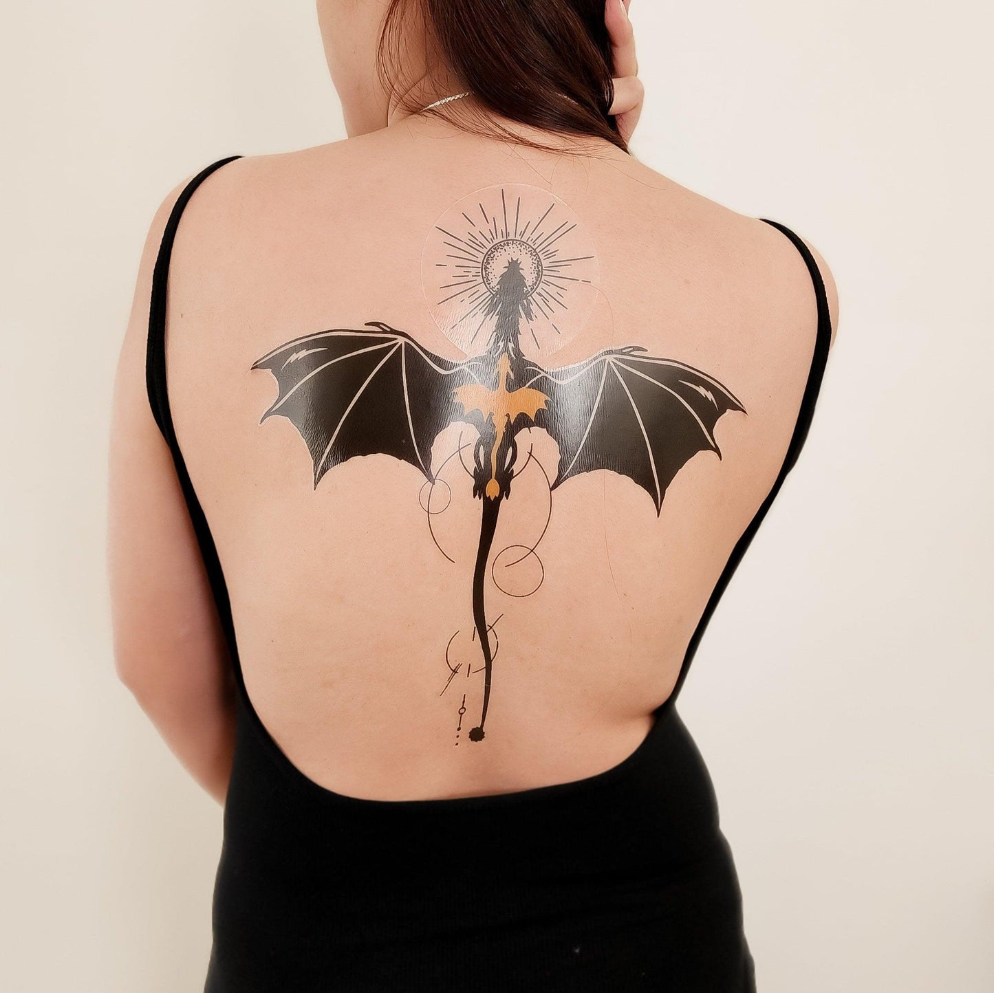 Violet Sorrengail Dragon Relic Temporary Tattoo - The Bean Workshop - fourth wing, rebecca yarros, temporary tattoo, violet sorrengail