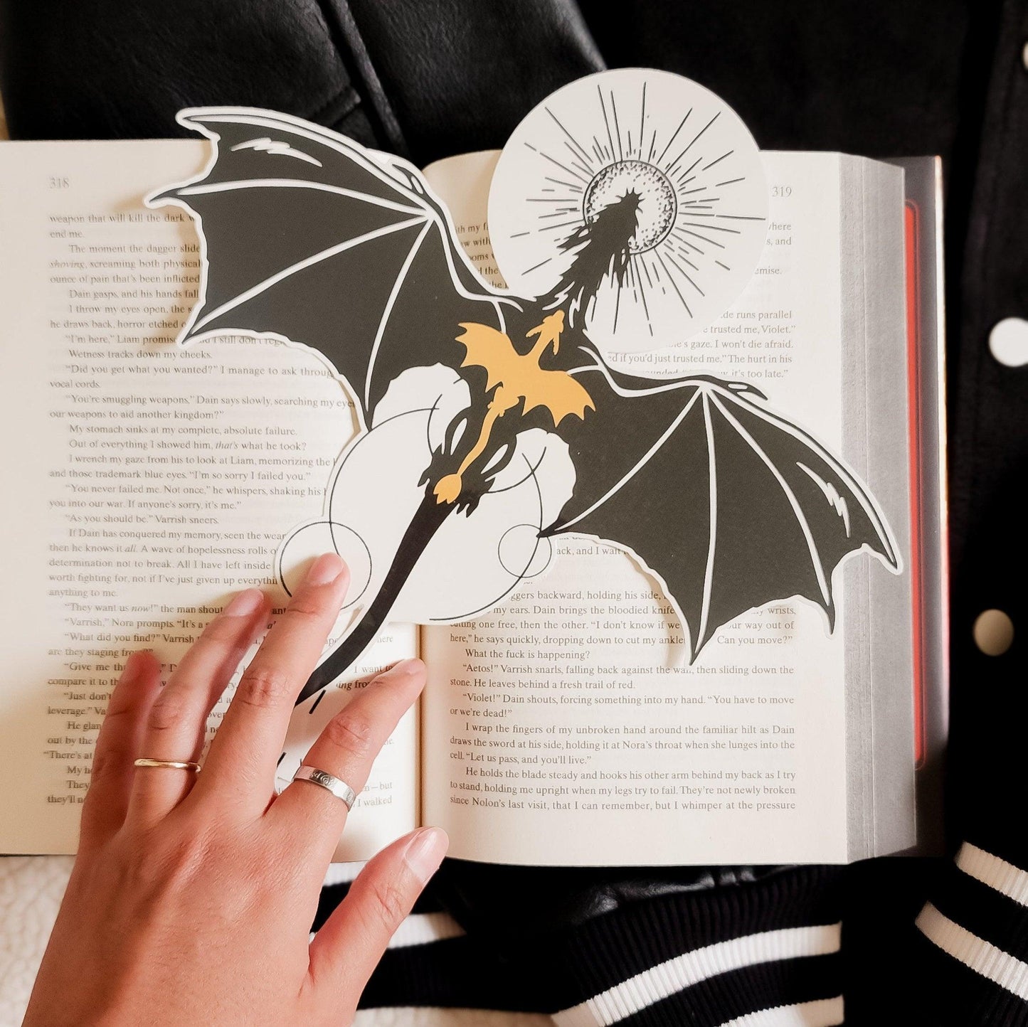 Violet Sorrengail Dragon Relic Temporary Tattoo - The Bean Workshop - fourth wing, rebecca yarros, temporary tattoo, violet sorrengail