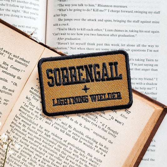 Violet Sorrengail Embroidered Name Tag - The Bean Workshop - embroidered, fourth wing, patch, rebecca yarros, violet sorrengail