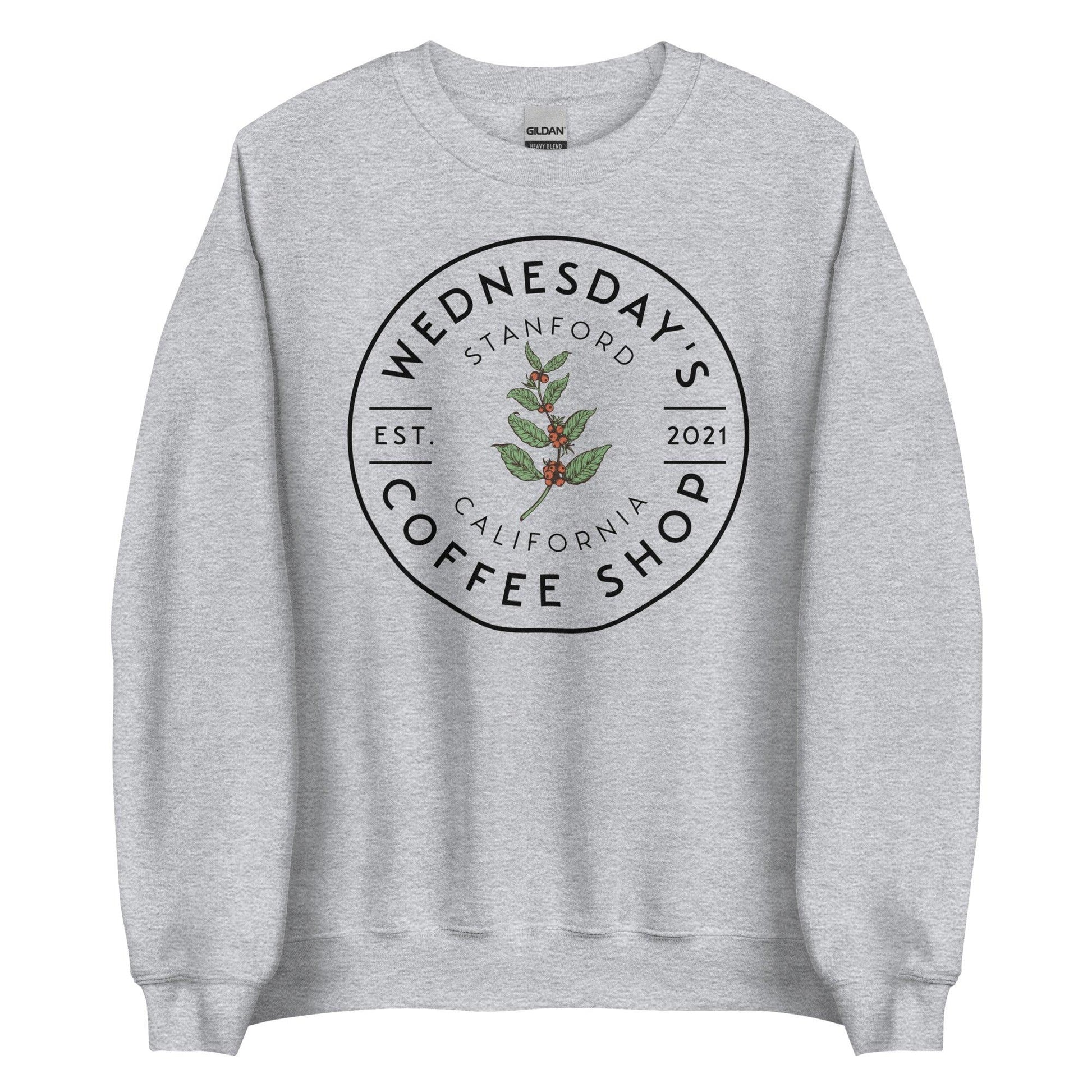 Wednesday's Coffee Shop Sweater - The Bean Workshop - adam carlsen, ali hazelwood, olive smith, sweatshirt, the love hypothesis