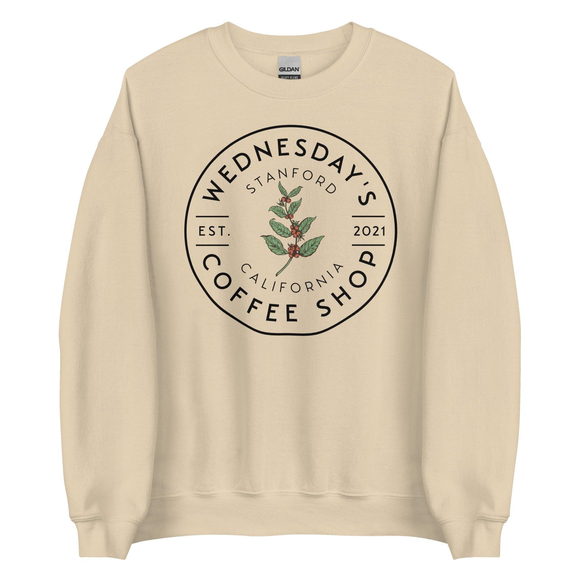 Wednesday's Coffee Shop Sweater - The Bean Workshop - adam carlsen, ali hazelwood, olive smith, sweatshirt, the love hypothesis