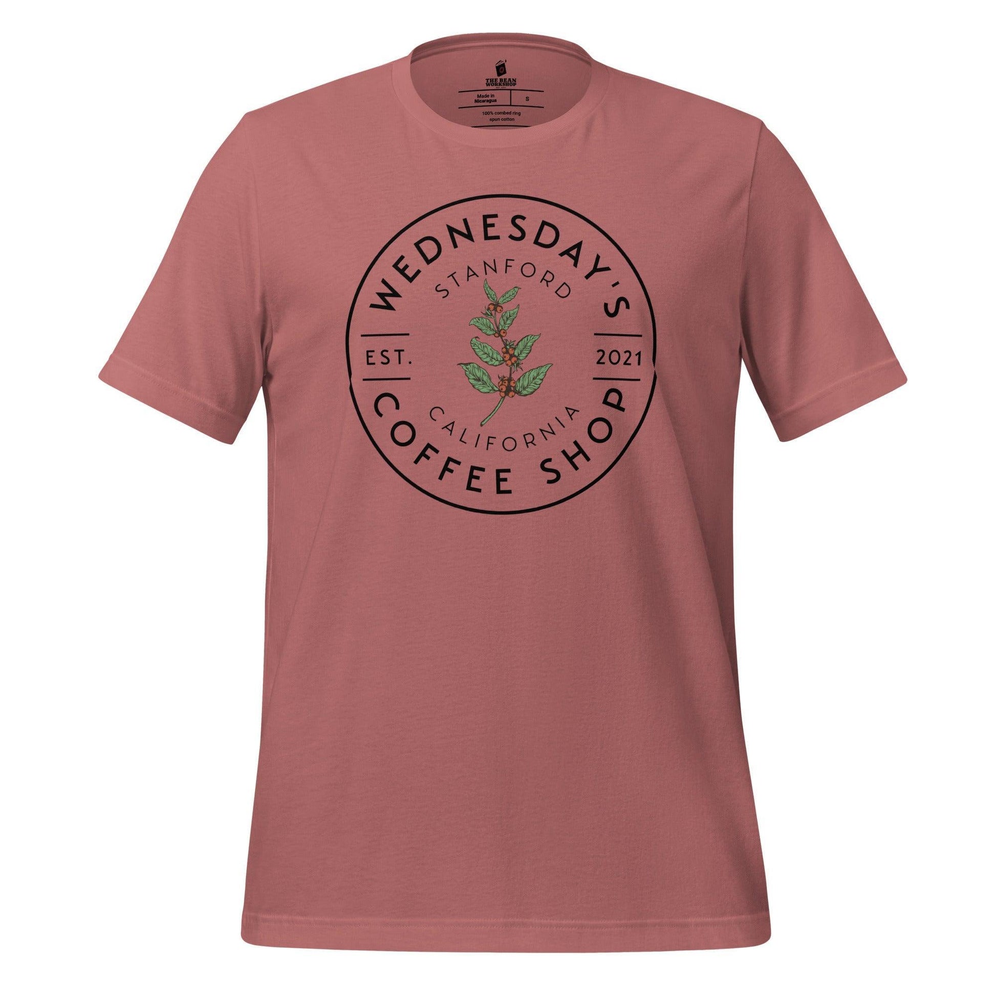 Wednesday's Coffee Shop T-Shirt - The Bean Workshop - adam carlsen, ali hazelwood, olive smith, t-shirt, the love hypothesis