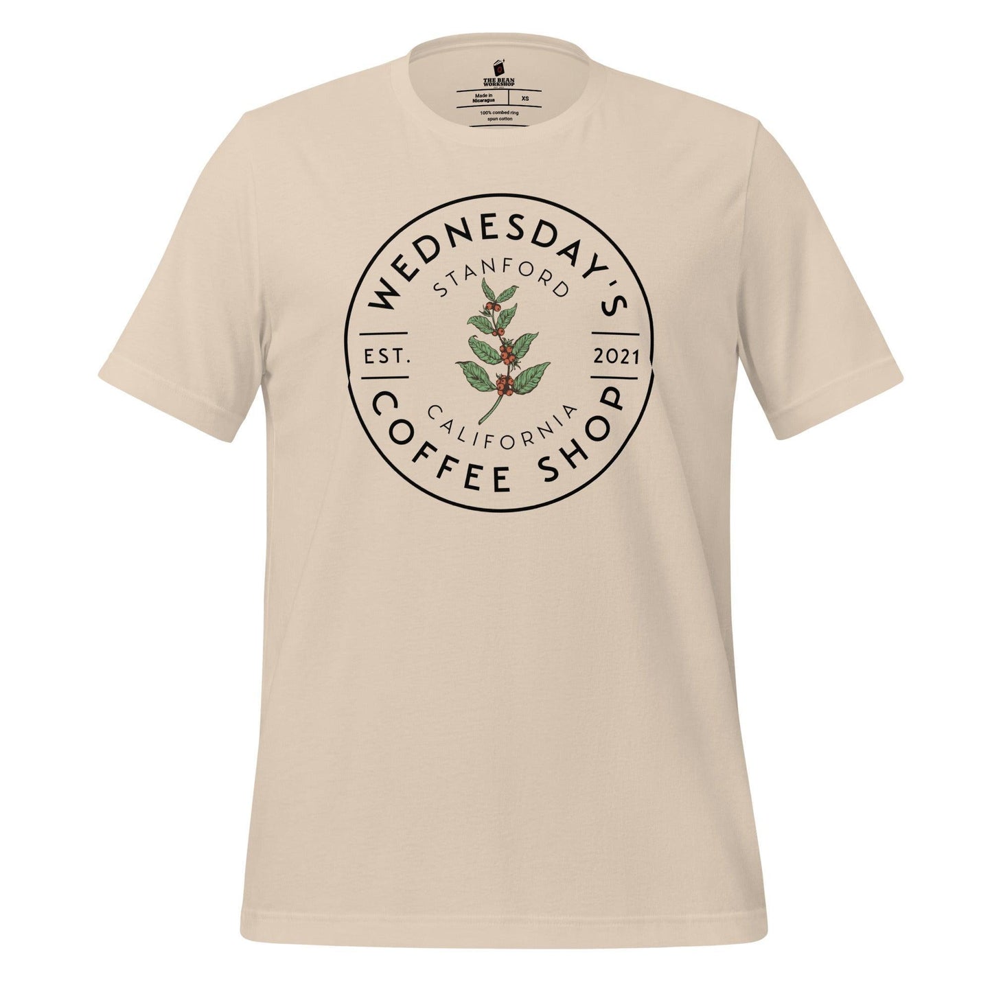 Wednesday's Coffee Shop T-Shirt - The Bean Workshop - adam carlsen, ali hazelwood, olive smith, t-shirt, the love hypothesis